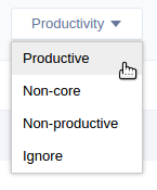 Productivity status selection
